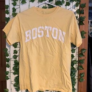 yellow boston t-shirt